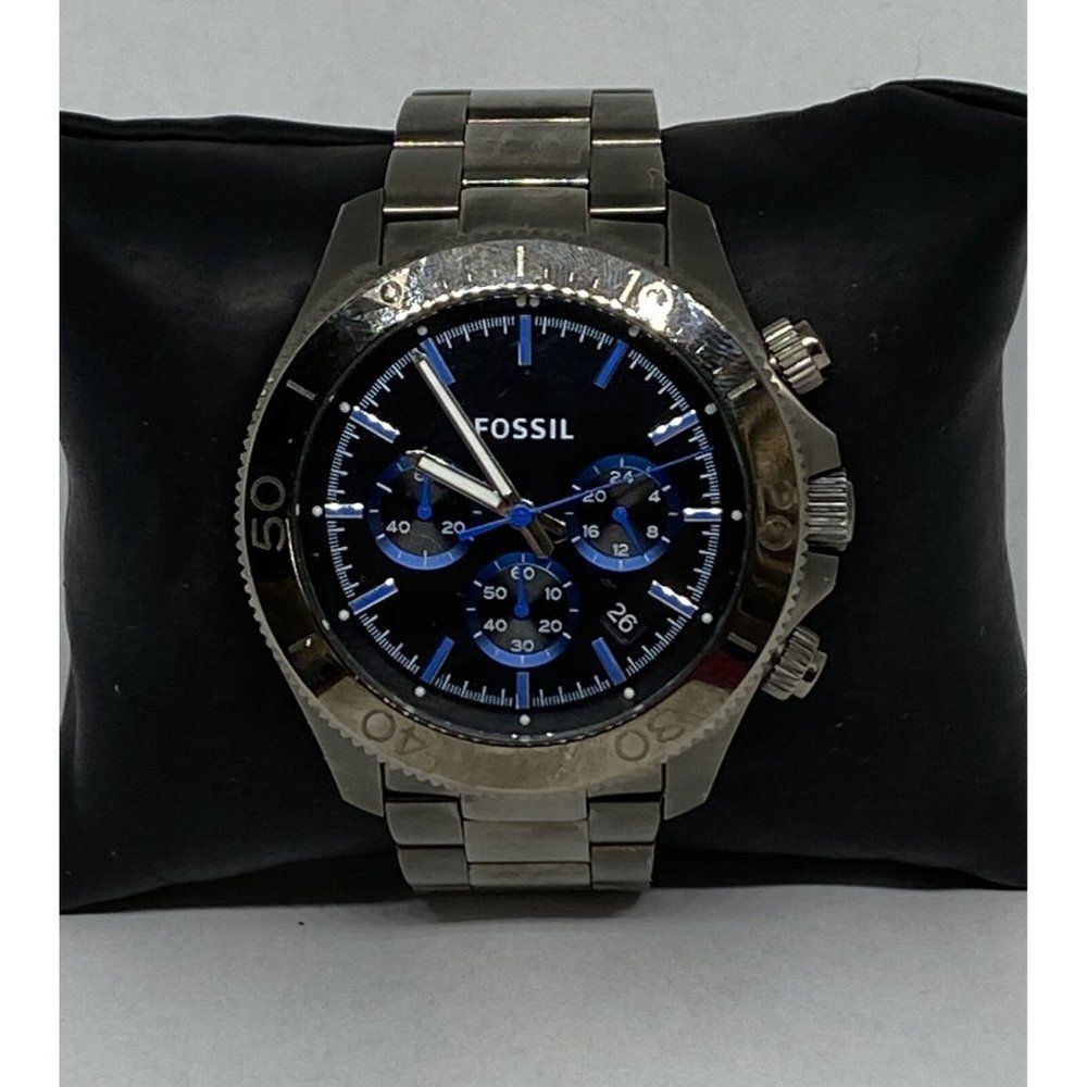 Fossil CH2869 Men Silver Stainless Steel Analog Di